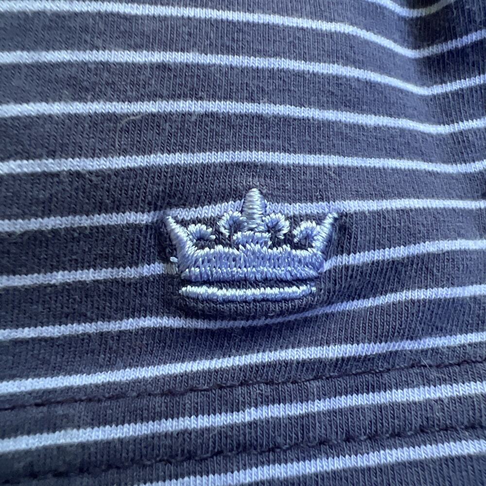 Peter Millar Crown Sport Navy/Lt Blue Stripe Performance Polo Preppy Golfcore XL - Picture 4 of 10